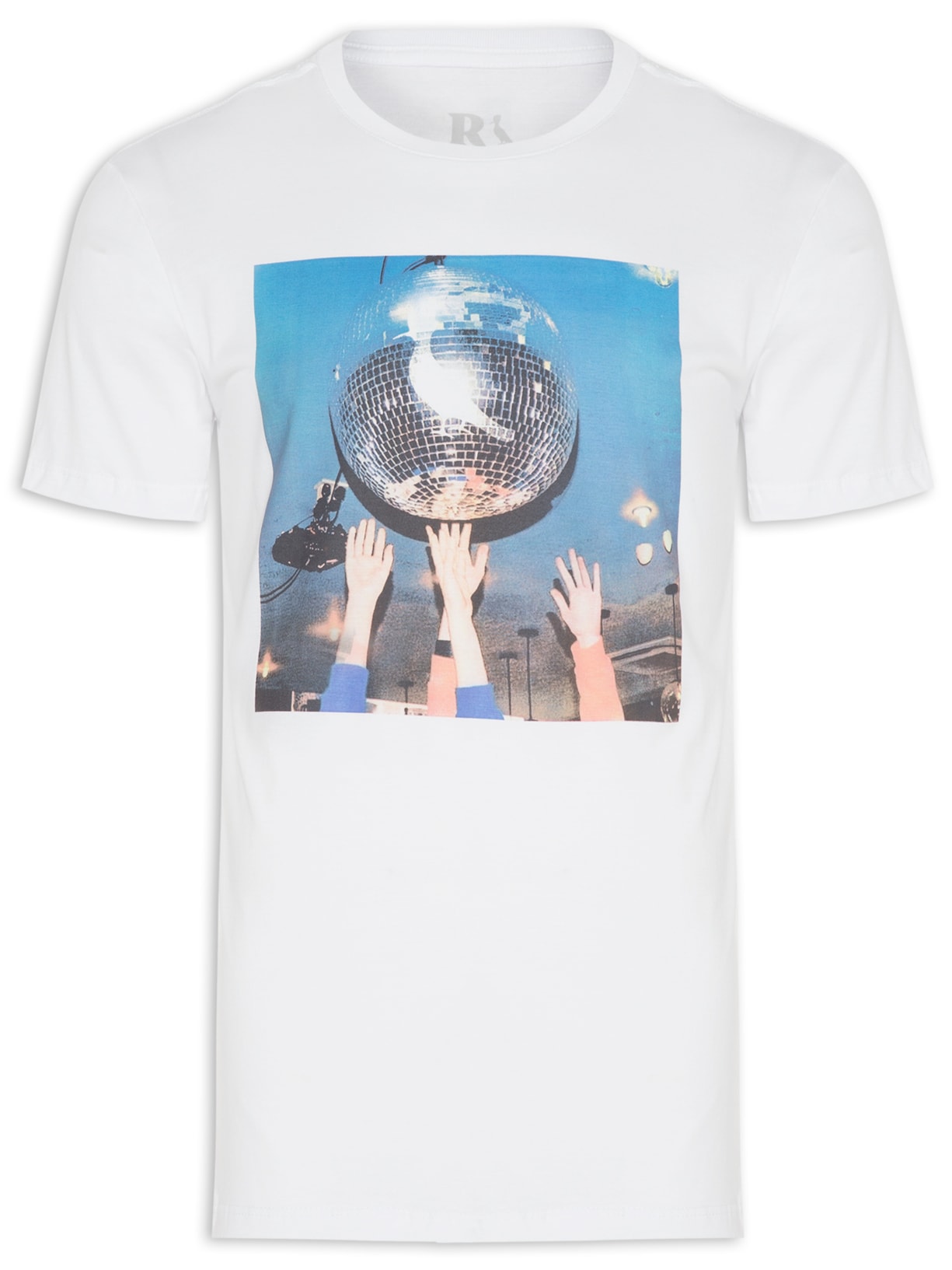 Camiseta Masculina Estampada Party - Branco