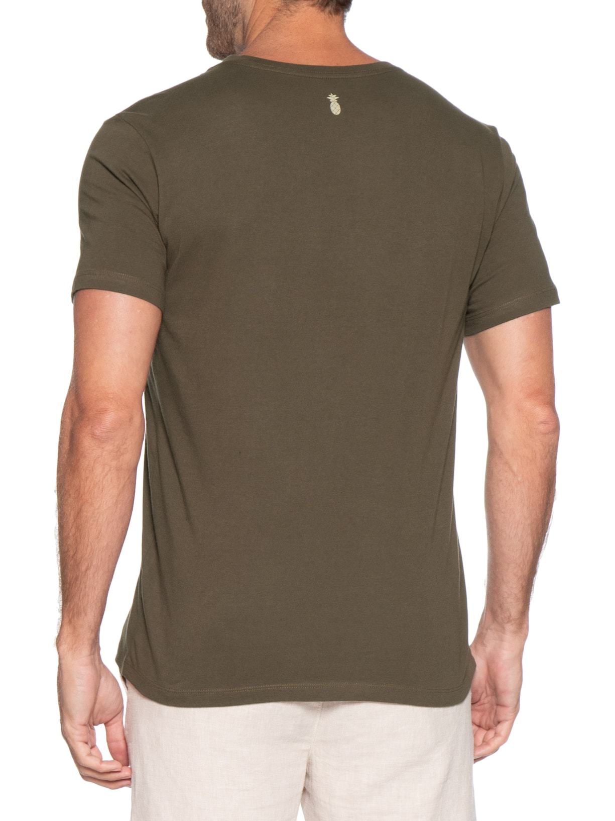 Camiseta Masculina Estampada Pedal It Out Marrom Pineapple