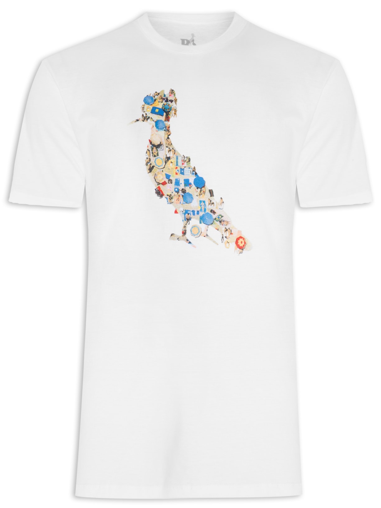 Camiseta Masculina Estampada Pica Pau Beach - Branco
