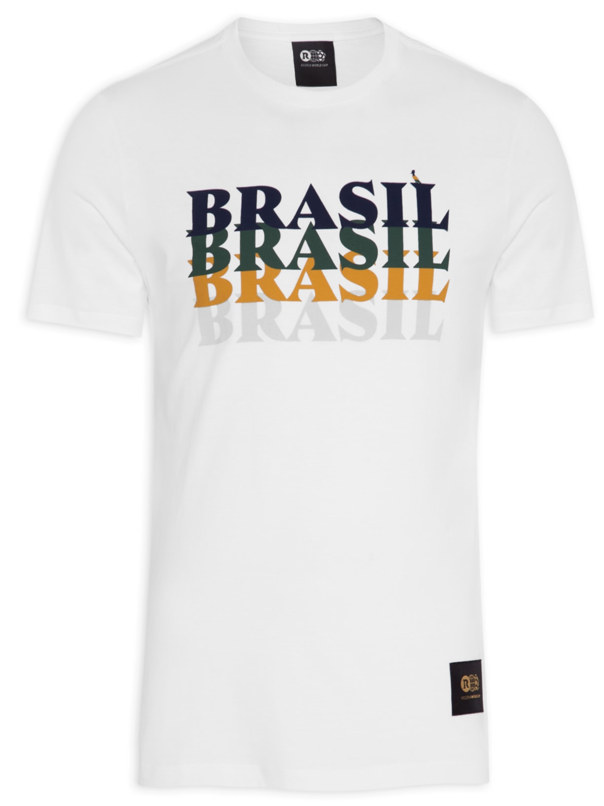 Camiseta Masculina Estampada Pica-pau Brasil - Branco