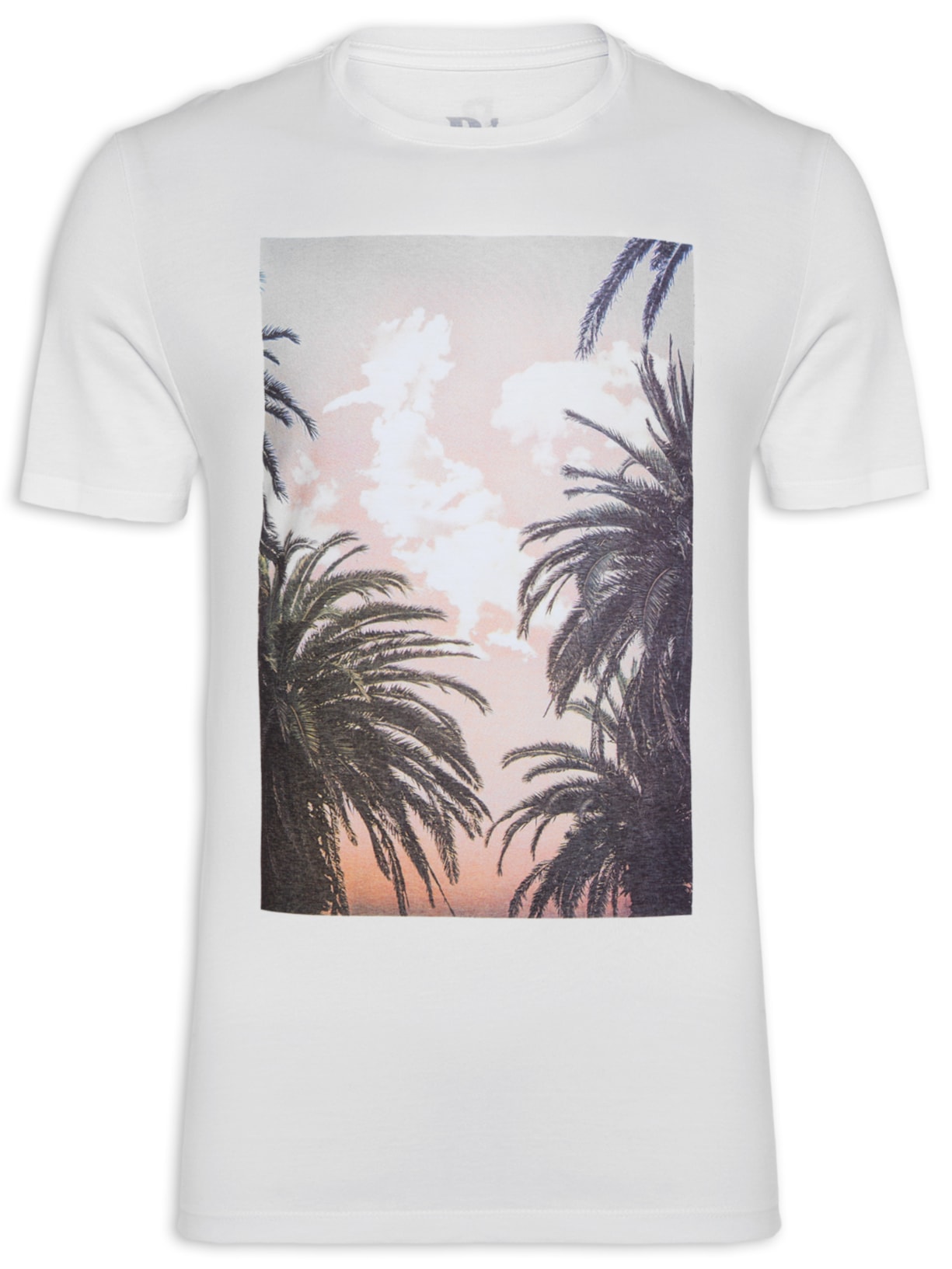 Camiseta Masculina Estampada Pica Pau Céu - Branco