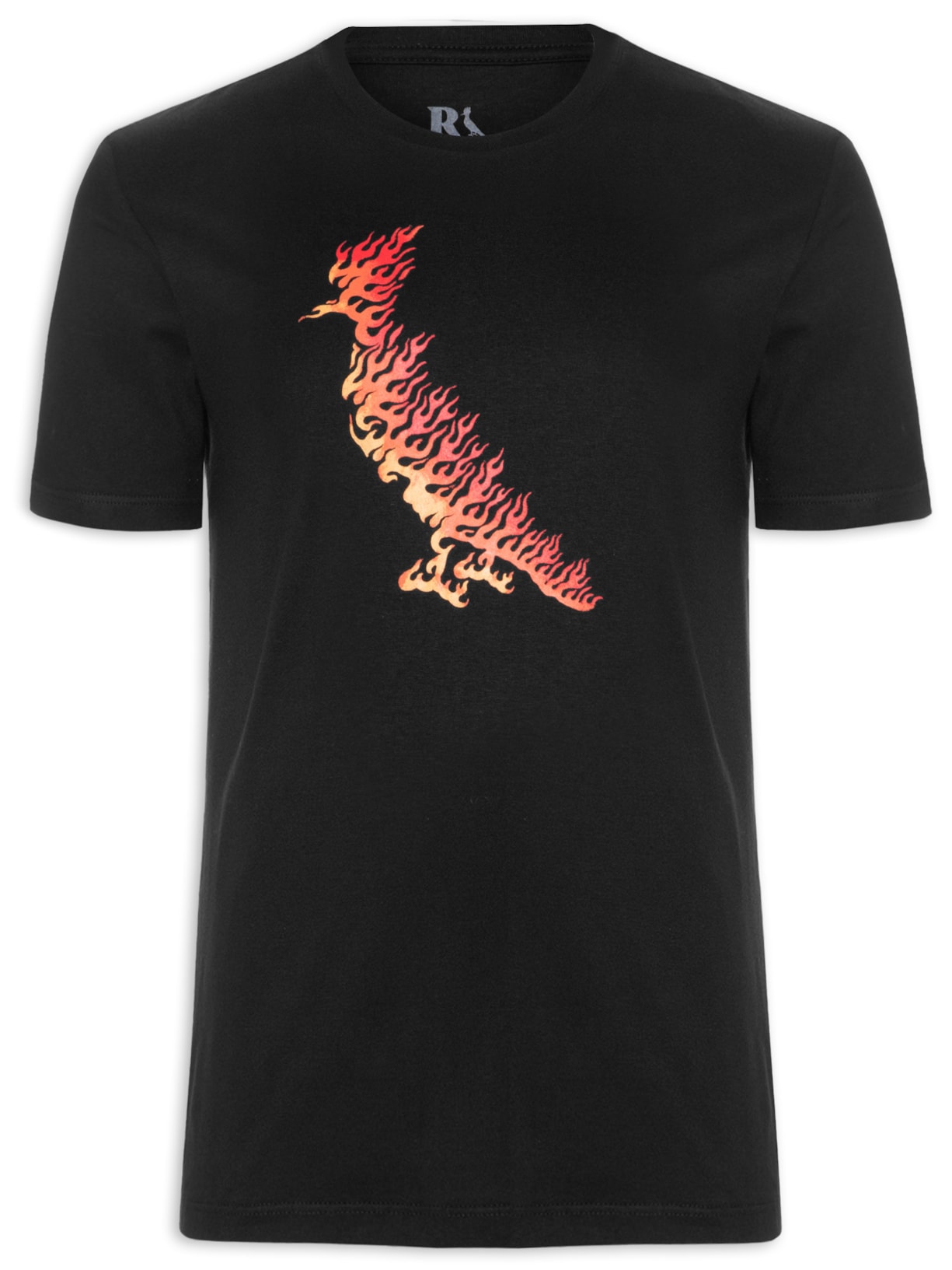 Camiseta Masculina Estampada Pica Pau Fire Ghost - Preto