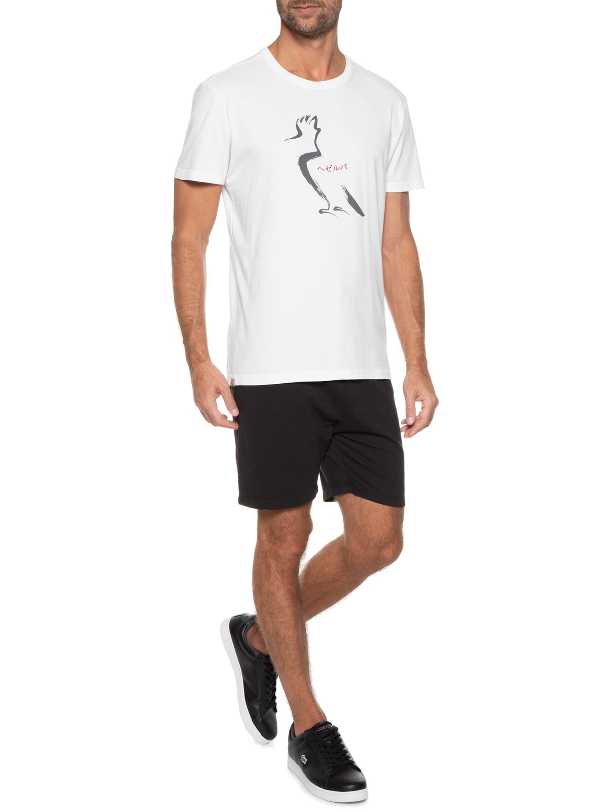 Camiseta Masculina Estampada Pica-pau Kanji Branco Reserva