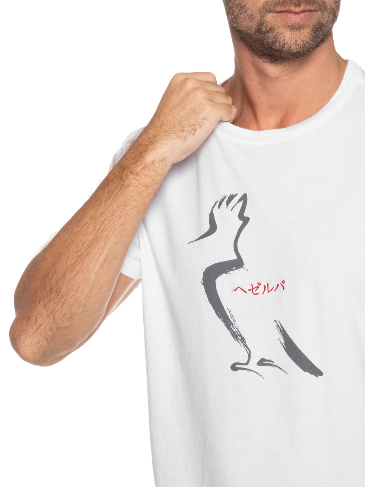 Camiseta Masculina Estampada Pica-pau Kanji Branco Reserva