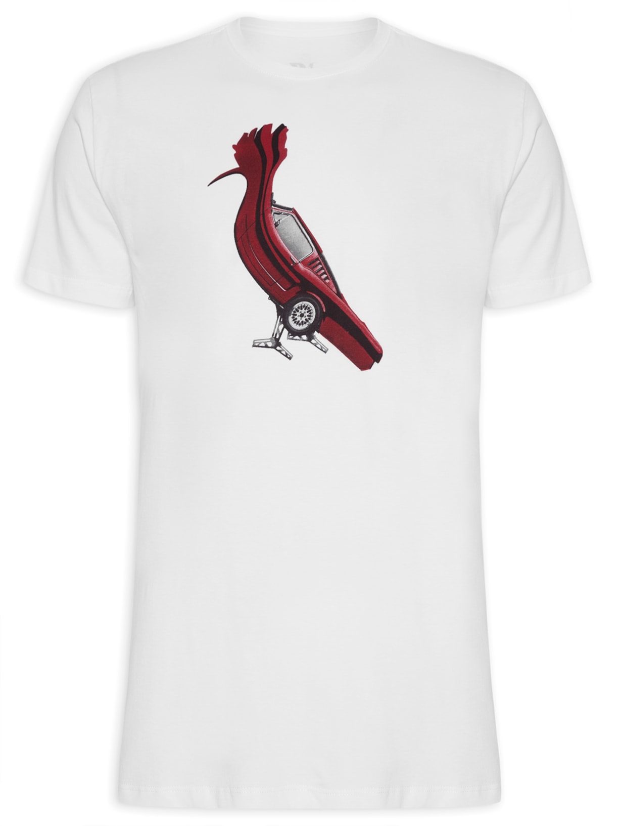 Camiseta Masculina Estampada Pica-pau Mustang - Branco