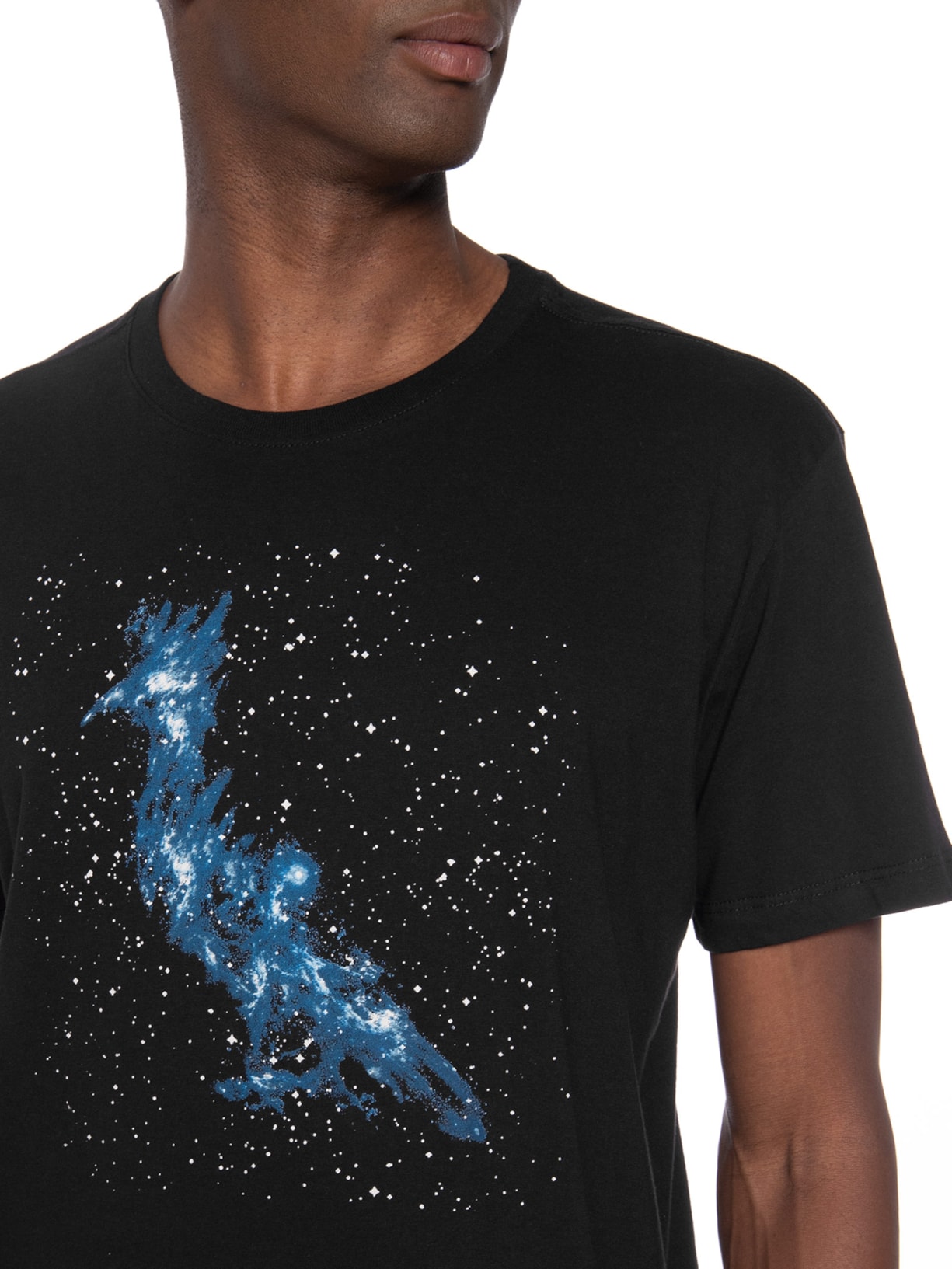 Camiseta  Masculina Estampada Pica Pau Nebula Preto Reserva