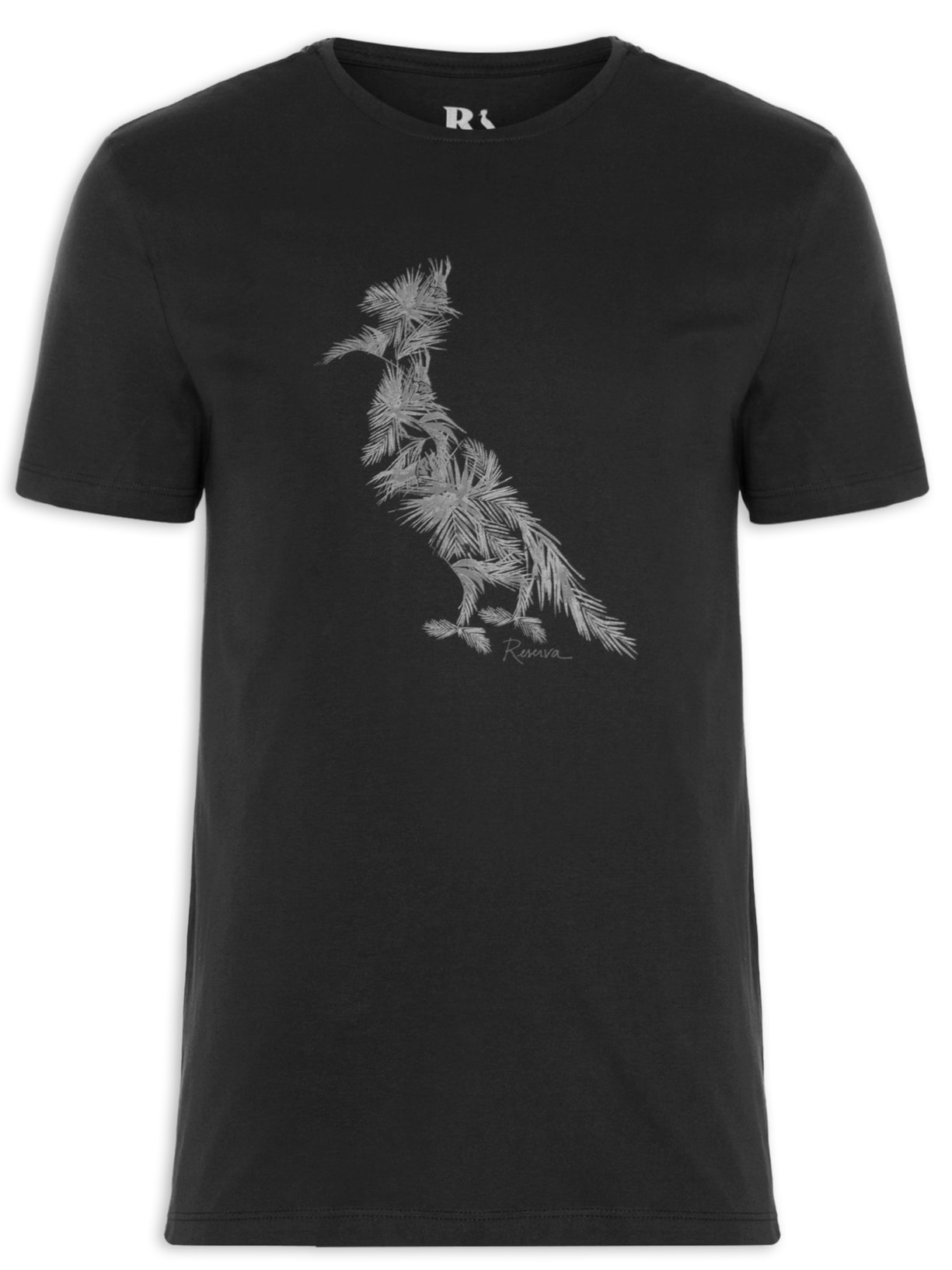 Camiseta Masculina Estampada Pica Pau Palmeiras Aqua Preto Reserva