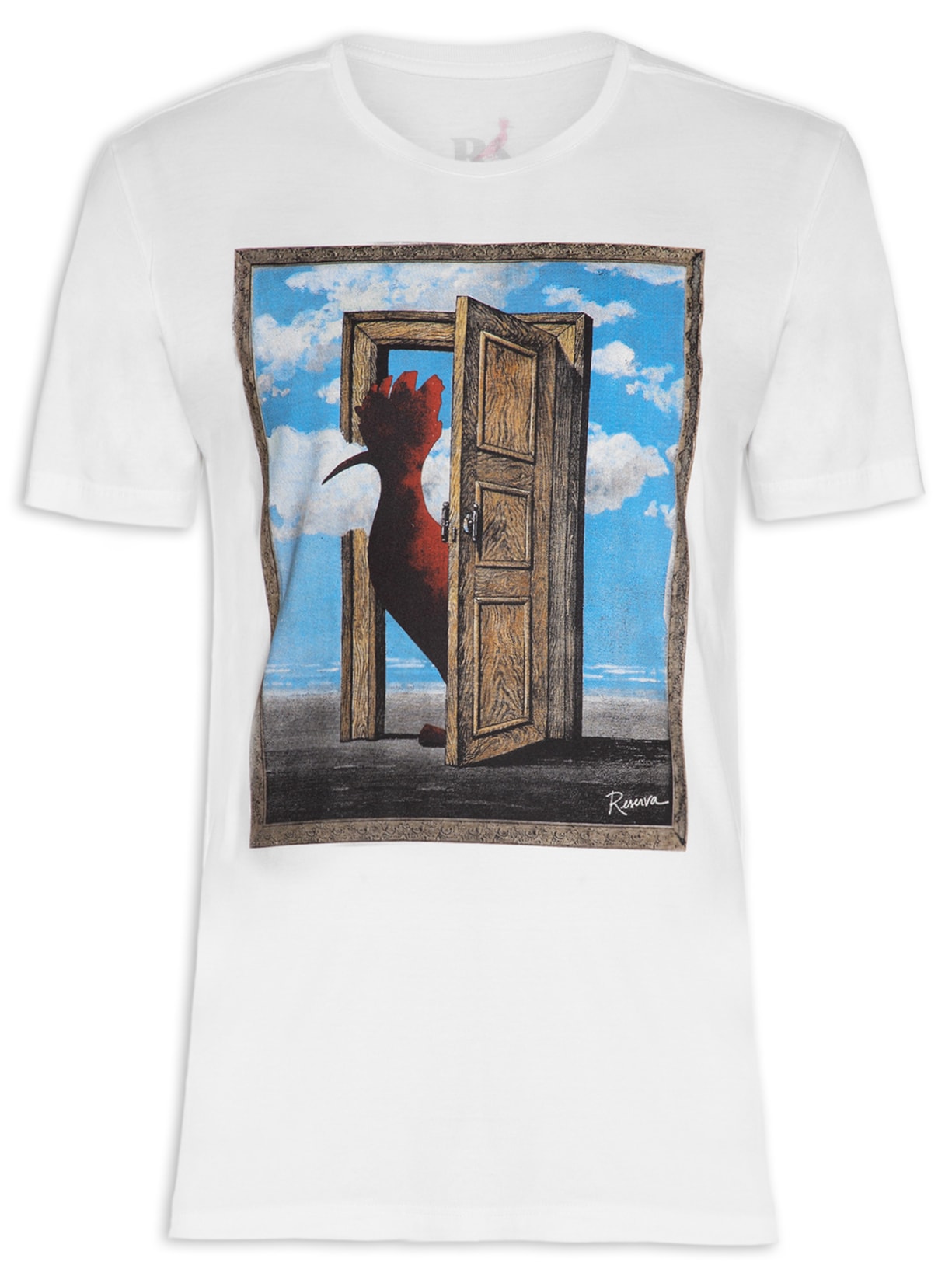 Camiseta Masculina Estampada Pica-pau Portal - Branco