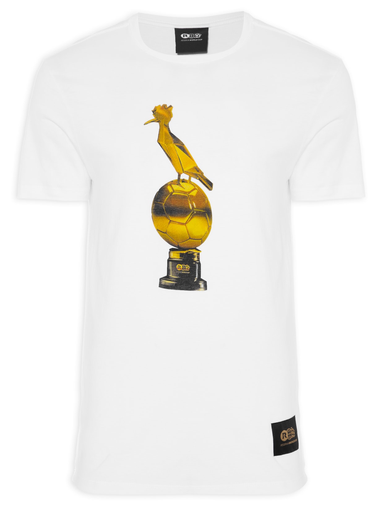 Camiseta Masculina Estampada Pica-pau Troféu - Branco