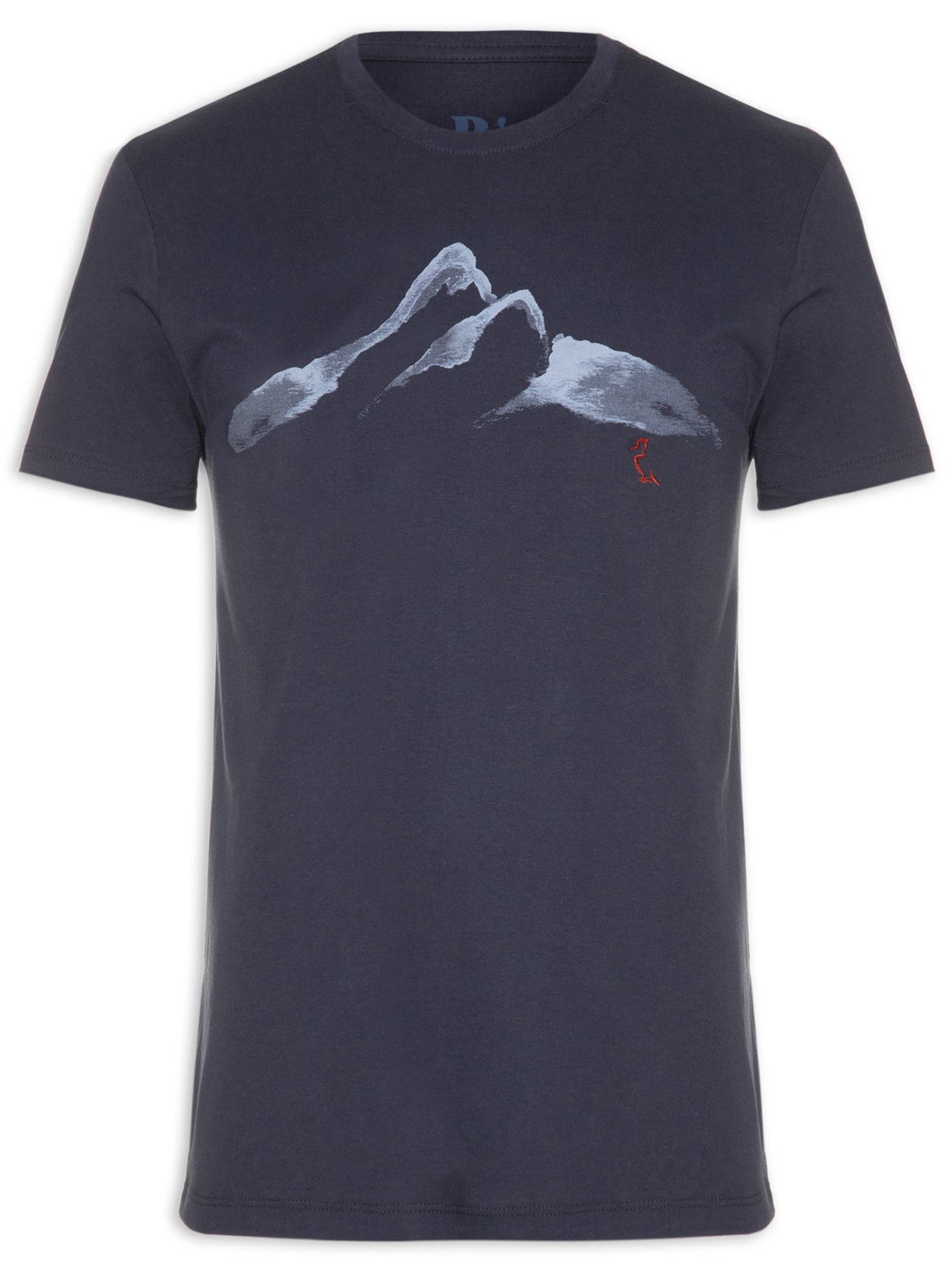 Camiseta Masculina Estampada Pincel Oriental - Azul