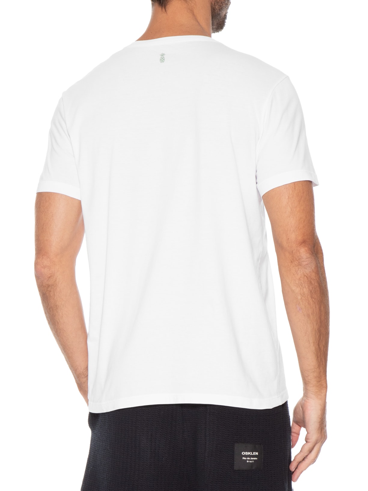 Camiseta Masculina Estampada Plage Magique Branco Pineapple
