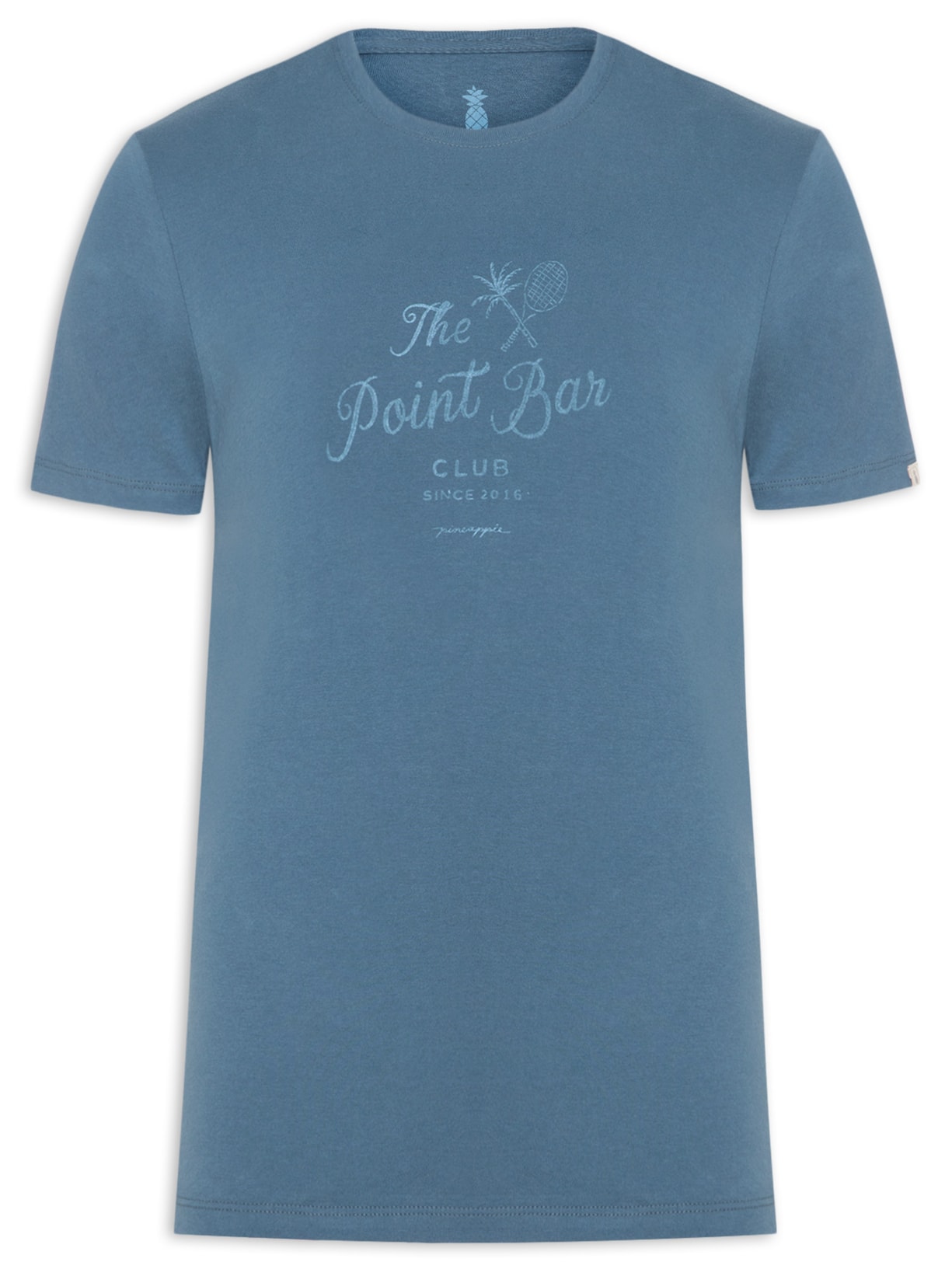 Camiseta Masculina Estampada Point Bar - Azul