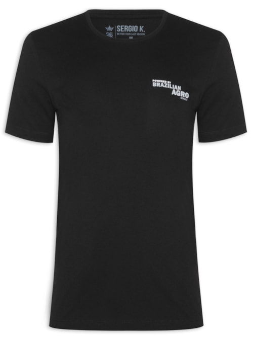 Camiseta Masculina Estampada Powered Br Agro - Preto