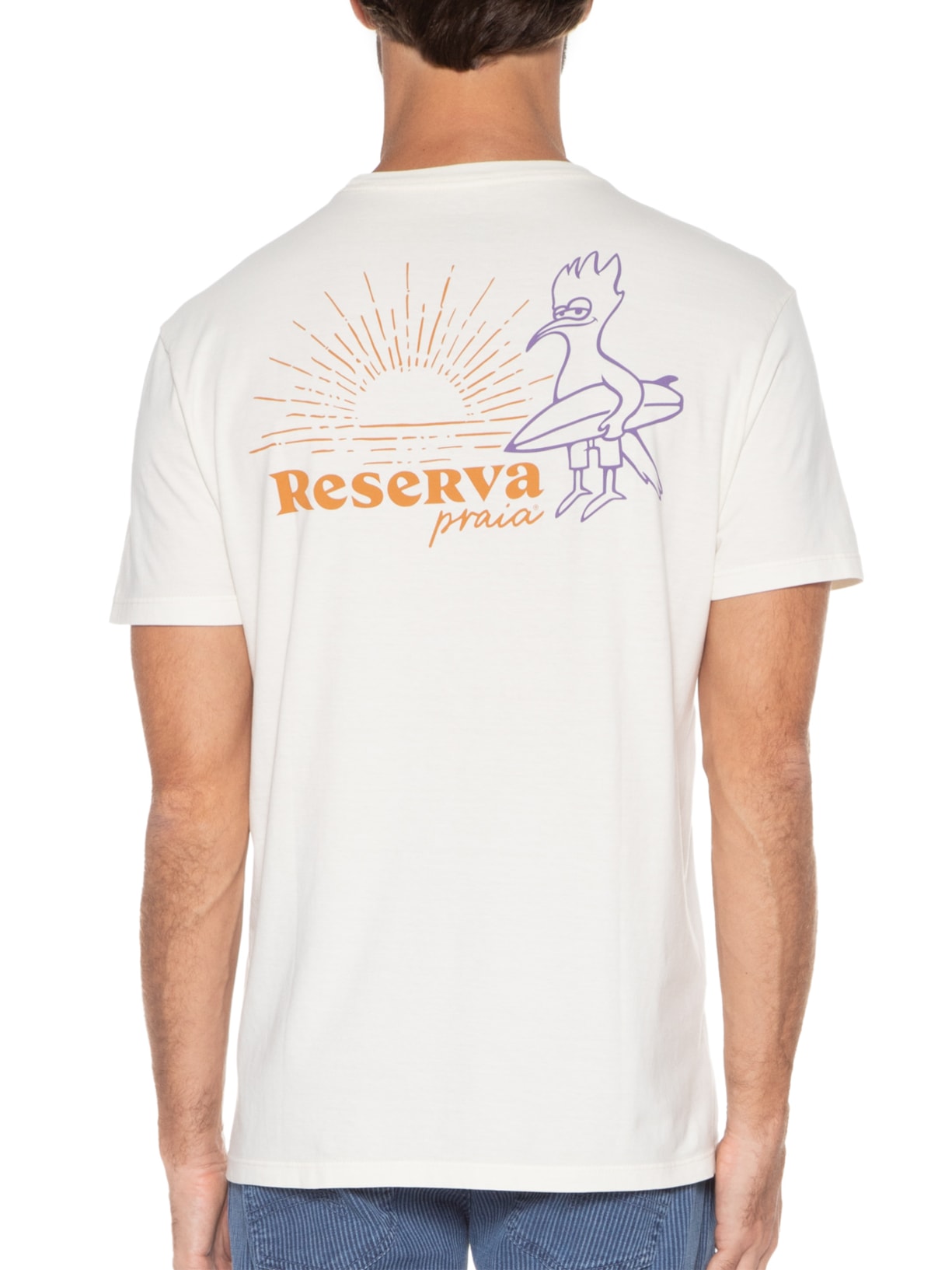 Camiseta Masculina Estampada Praia Be Yourself Off White Reserva