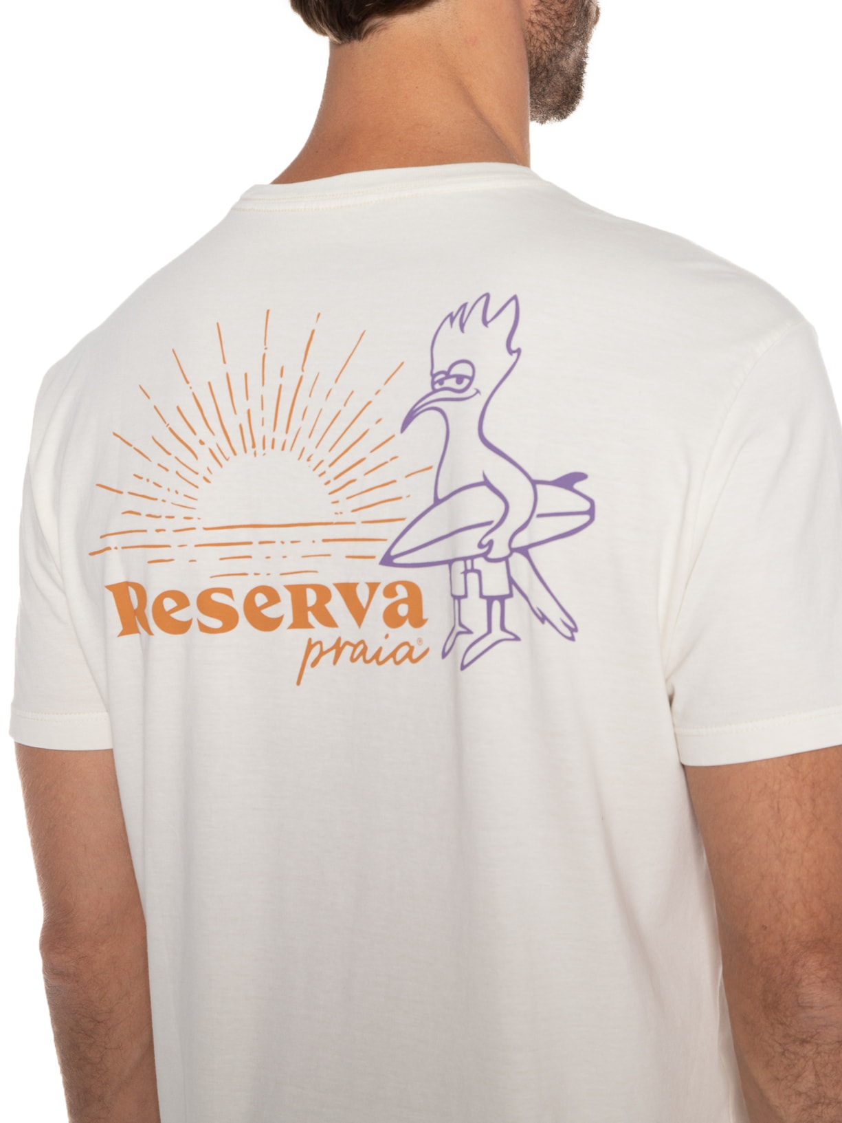 Camiseta Masculina Estampada Praia Be Yourself Off White Reserva