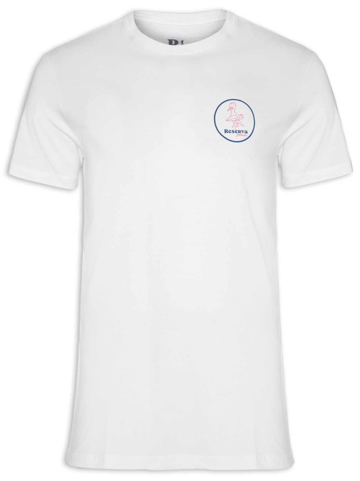 Camiseta Masculina Estampada Praia Sol - Branco