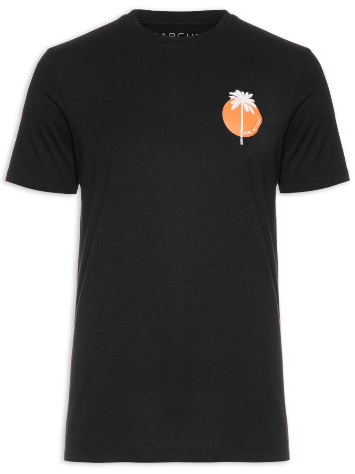 Camiseta Masculina Estampada - Preto