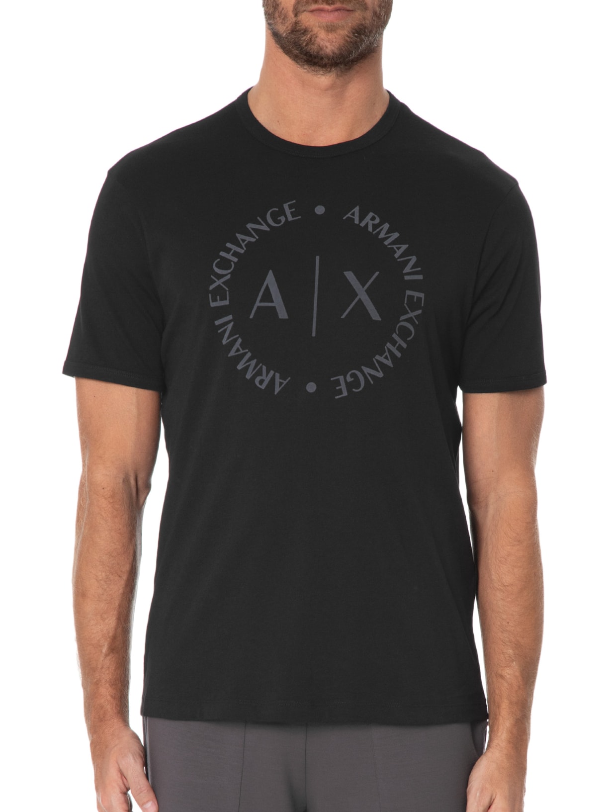 Camiseta Masculina Estampada Preto Armani Exchange