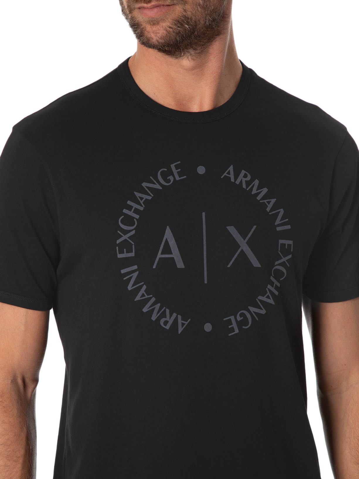 Camiseta Masculina Estampada Preto Armani Exchange