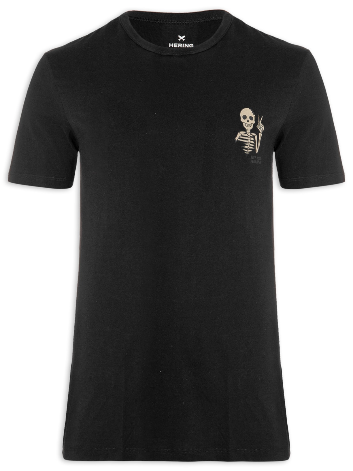 Camiseta Masculina Estampada - Preto