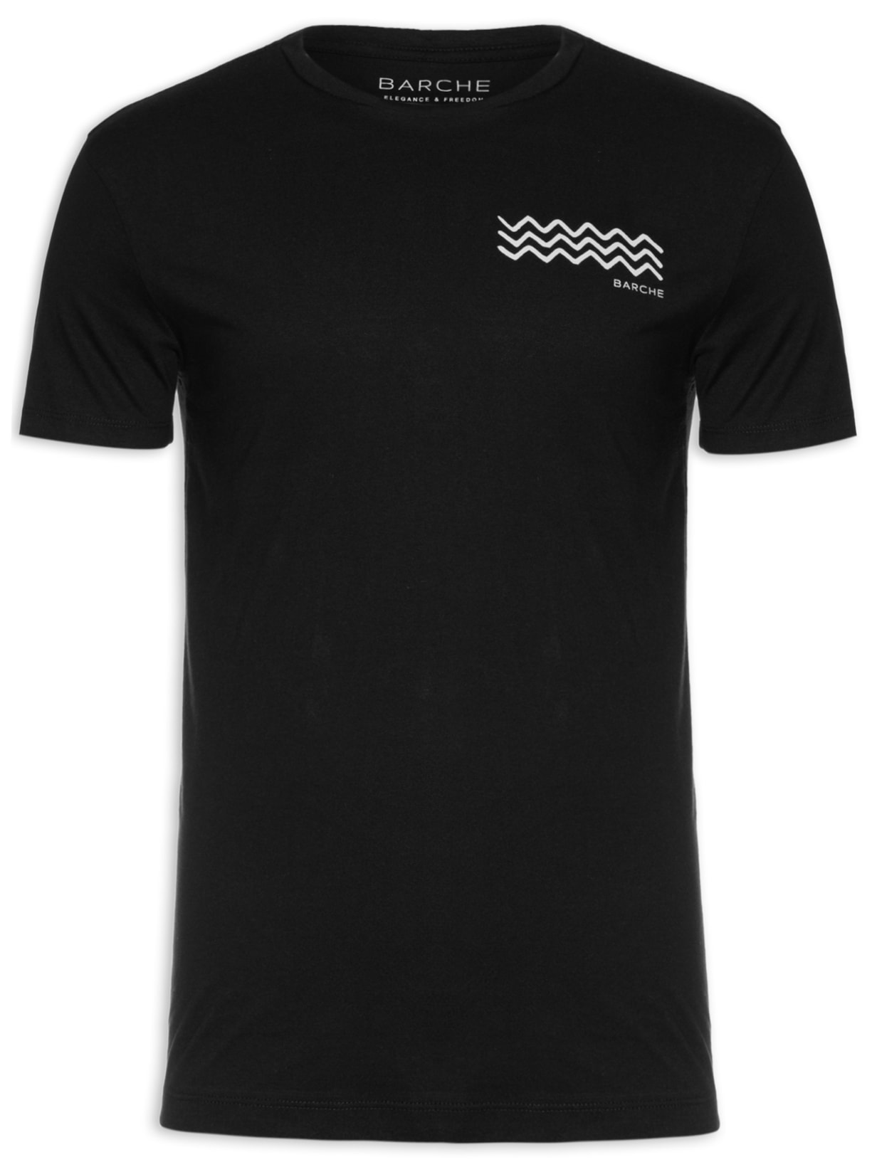 Camiseta Masculina Estampada - Preto