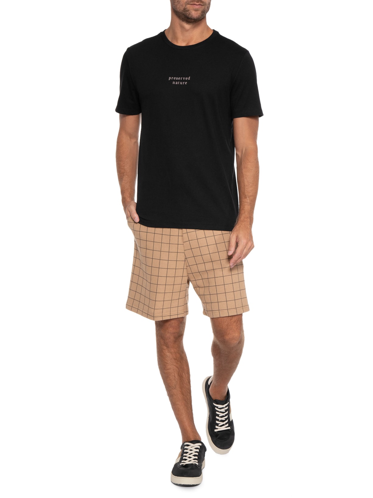 Camiseta Masculina Estampada Preto Barche