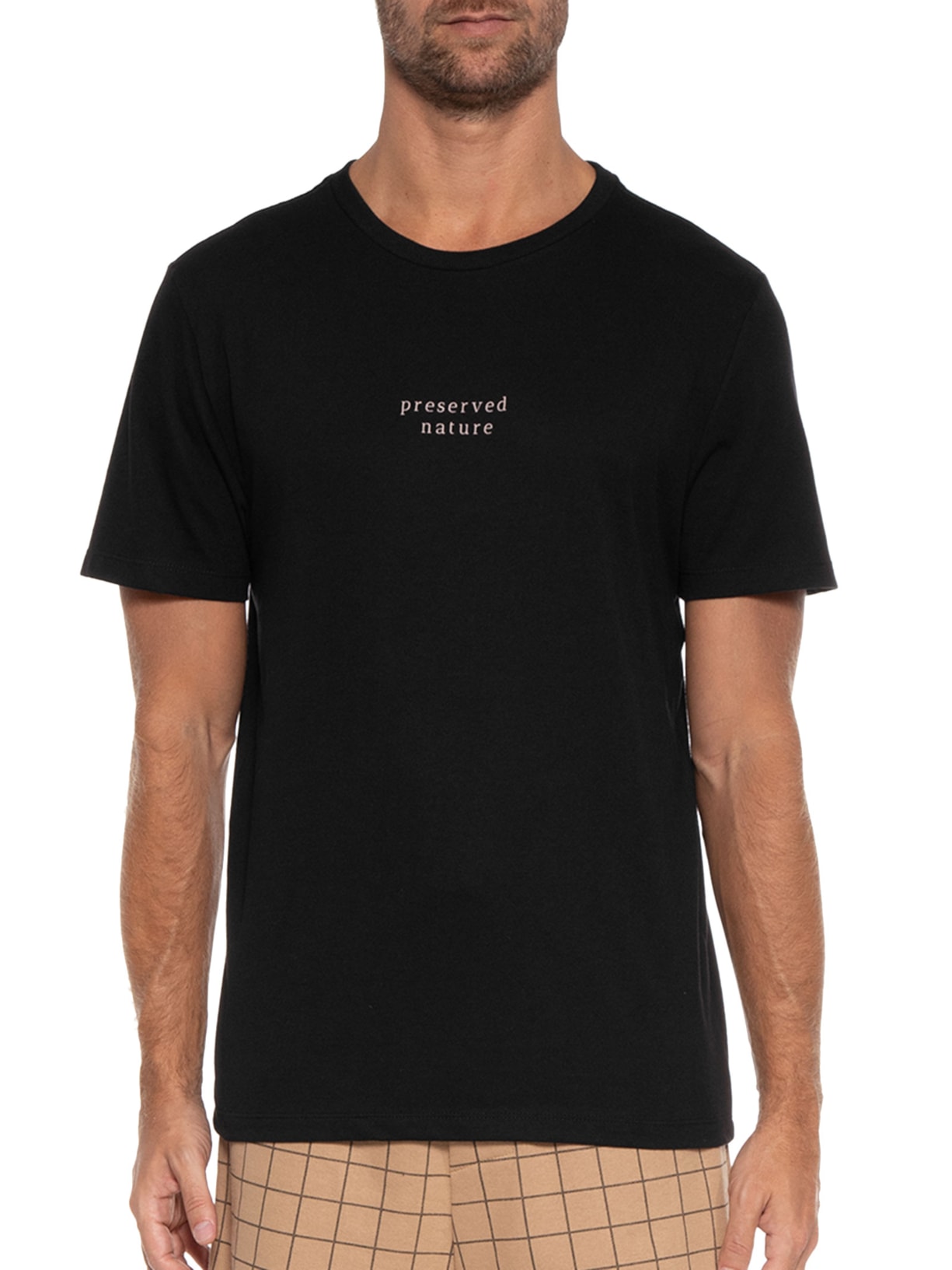 Camiseta Masculina Estampada Preto Barche