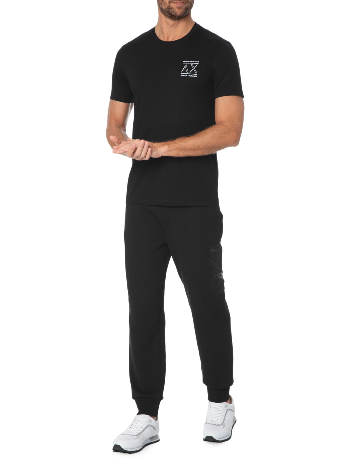 Camiseta Masculina Estampada Preto Armani Exchange