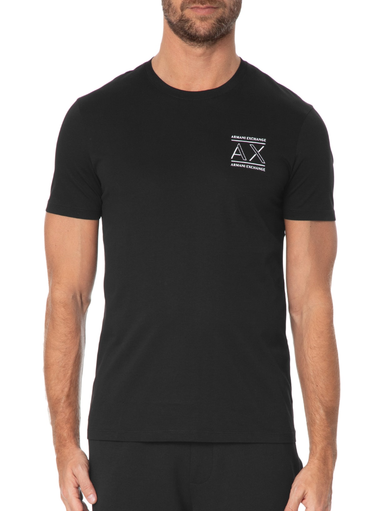 Camiseta Masculina Estampada Preto Armani Exchange