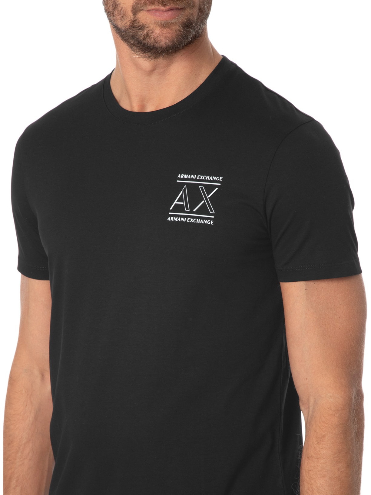 Camiseta Masculina Estampada Preto Armani Exchange