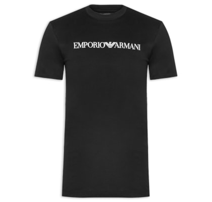 Camiseta Masculina Estampada - Preto