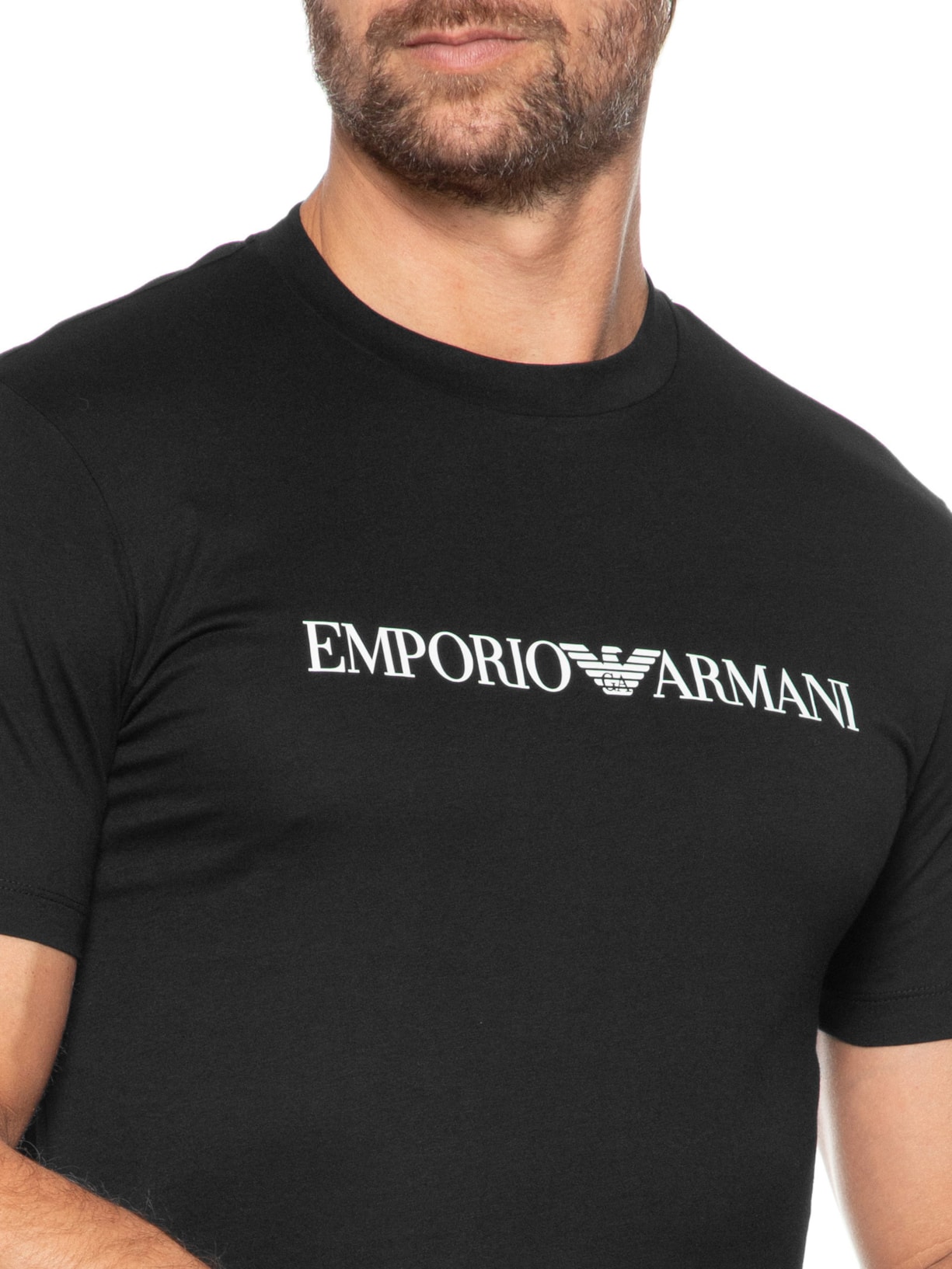 Camiseta Masculina Estampada Preto Emporio Armani