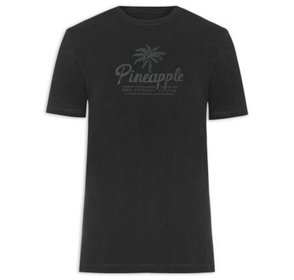 Camiseta Masculina Estampada - Preto