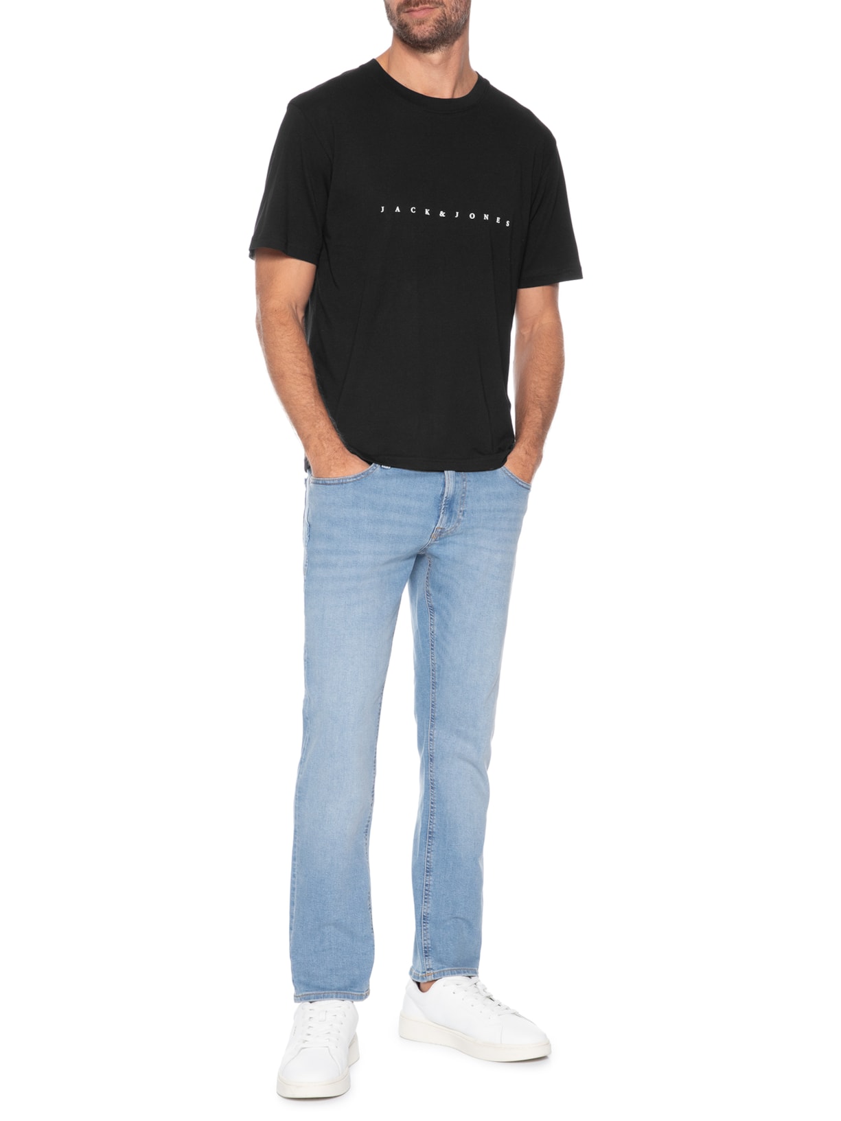 Camiseta Masculina Estampada Preto Jack & Jones
