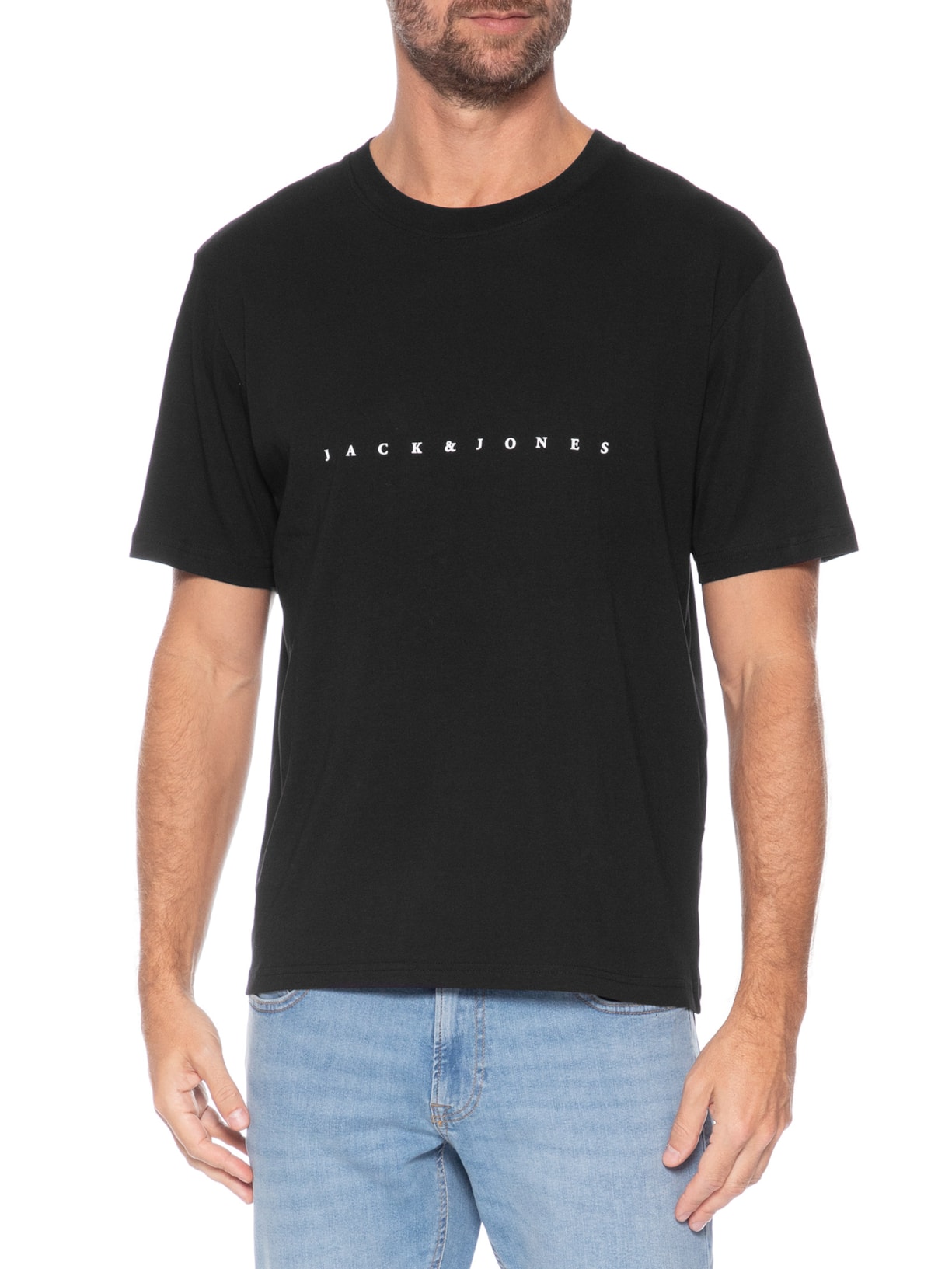 Camiseta Masculina Estampada Preto Jack & Jones
