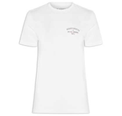 Camiseta Masculina Estampada Ressaca Monstra - Branco