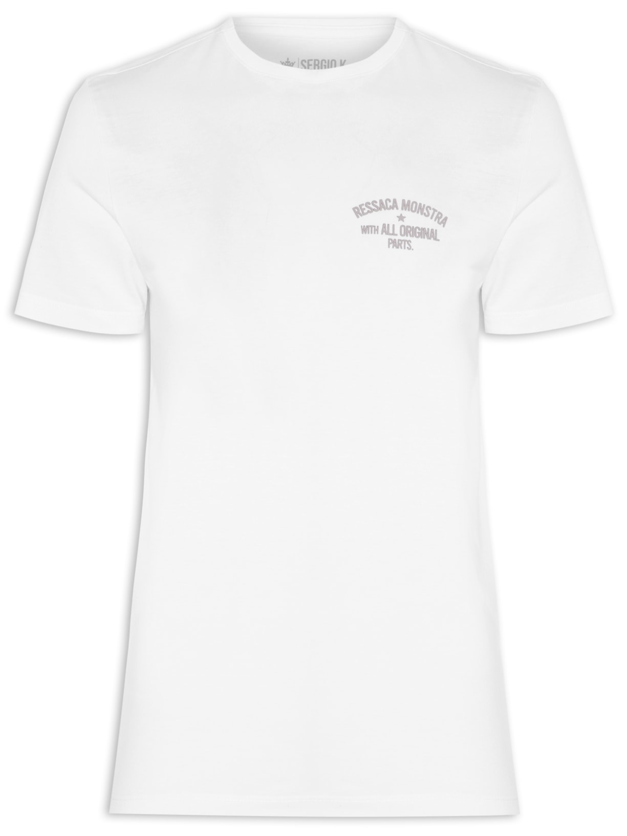 Camiseta Masculina Estampada Ressaca Monstra - Branco