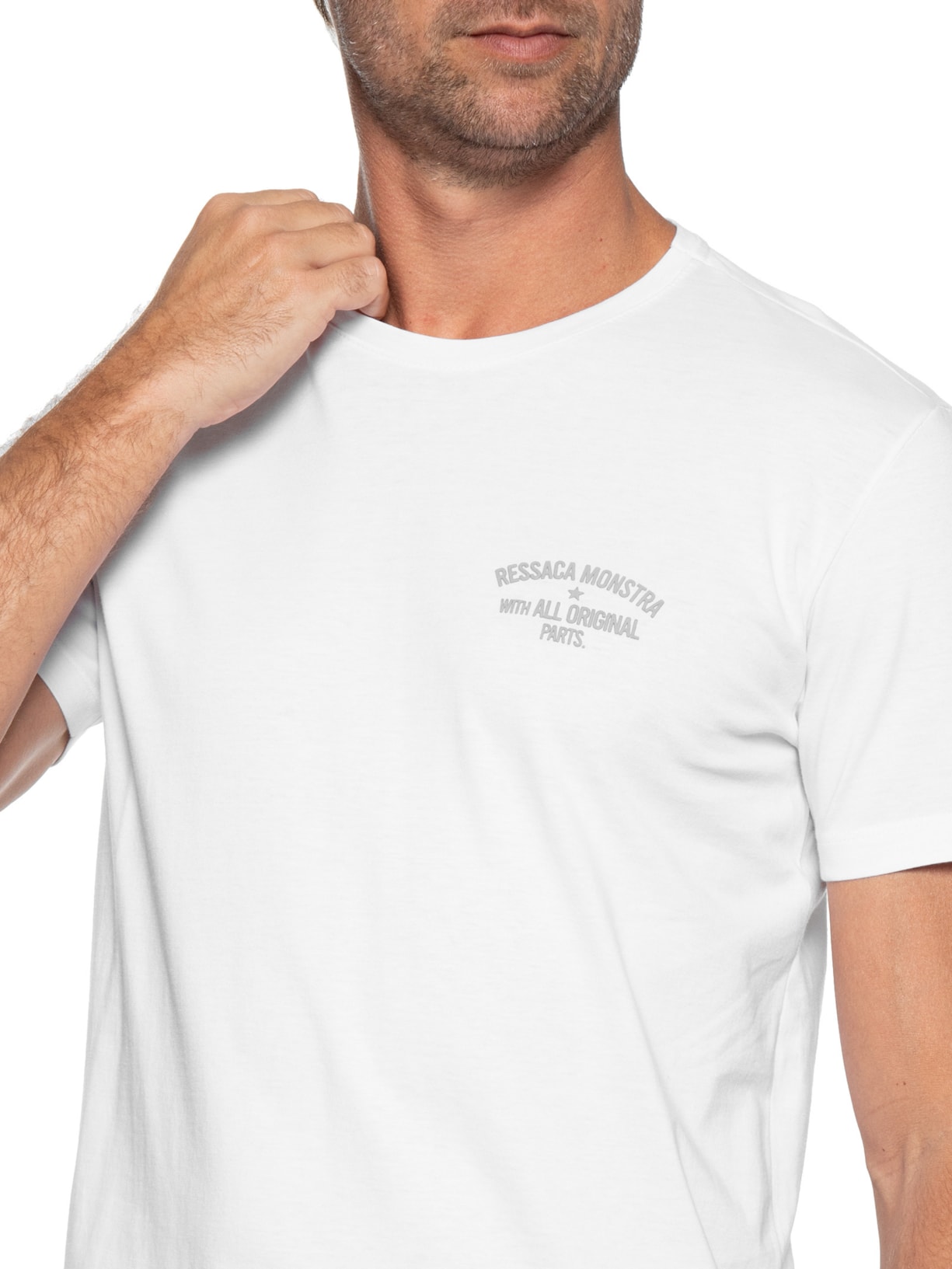 Camiseta Masculina Estampada Ressaca Monstra Branco Sergio K