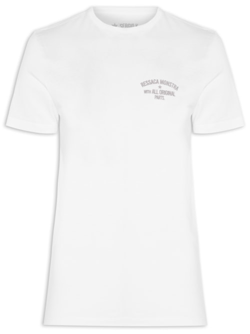 Camiseta Masculina Estampada Ressaca Monstra - Branco