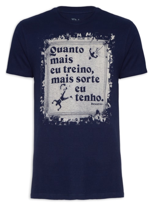 Camiseta Masculina Estampada Ringue - Azul