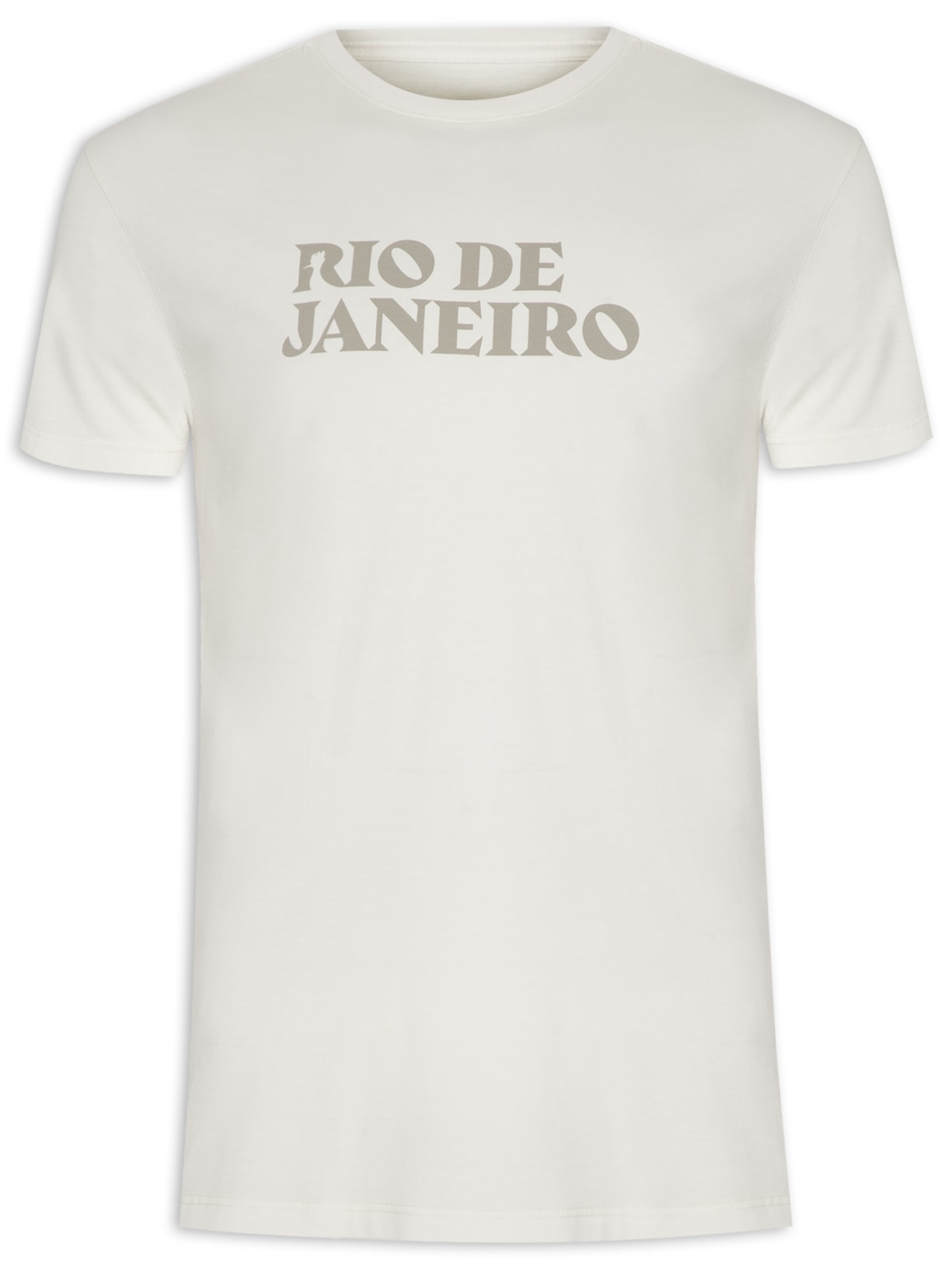 Camiseta Masculina Estampada Rio De Janeiro - Off White