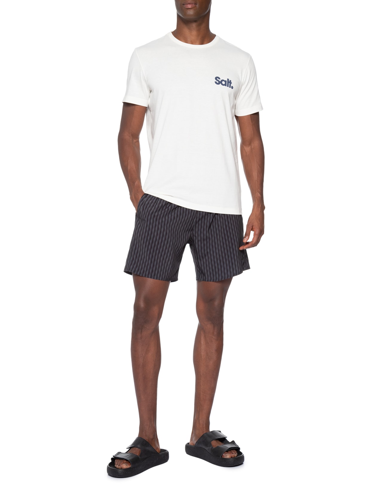 Camiseta Masculina Estampada Salt Branco Sergio K