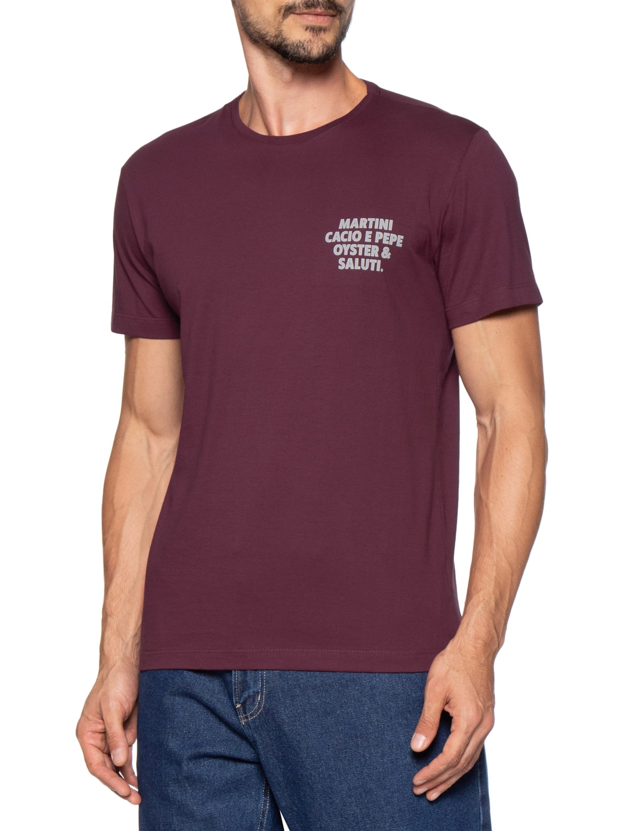 Camiseta Masculina Estampada Saluti Vermelho Sergio K