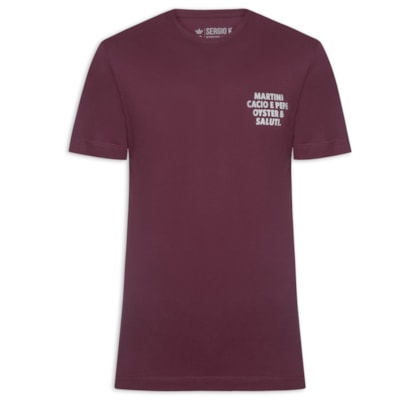 Camiseta Masculina Estampada Saluti - Vermelho