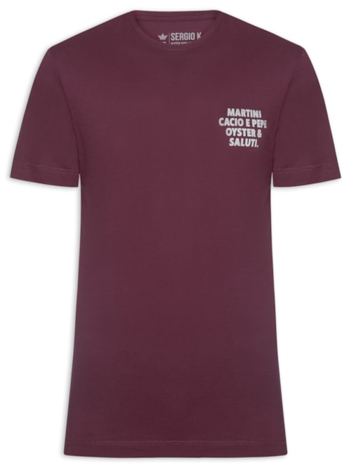 Camiseta Masculina Estampada Saluti - Vermelho