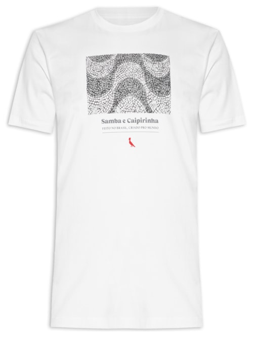 Camiseta Masculina Estampada Samba E Caipirinha - Off White
