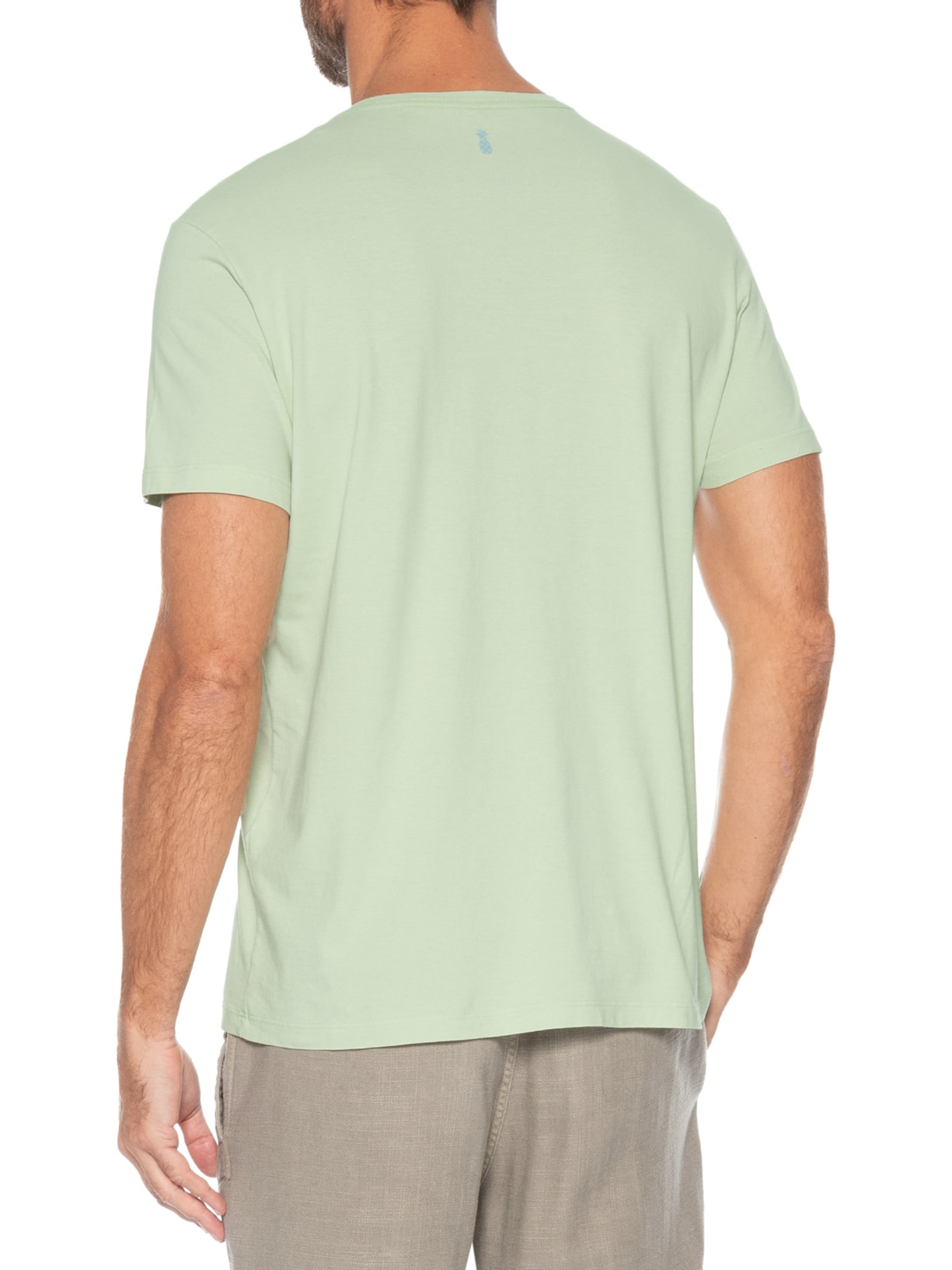 Camiseta Masculina Estampada Sardina Verde Pineapple