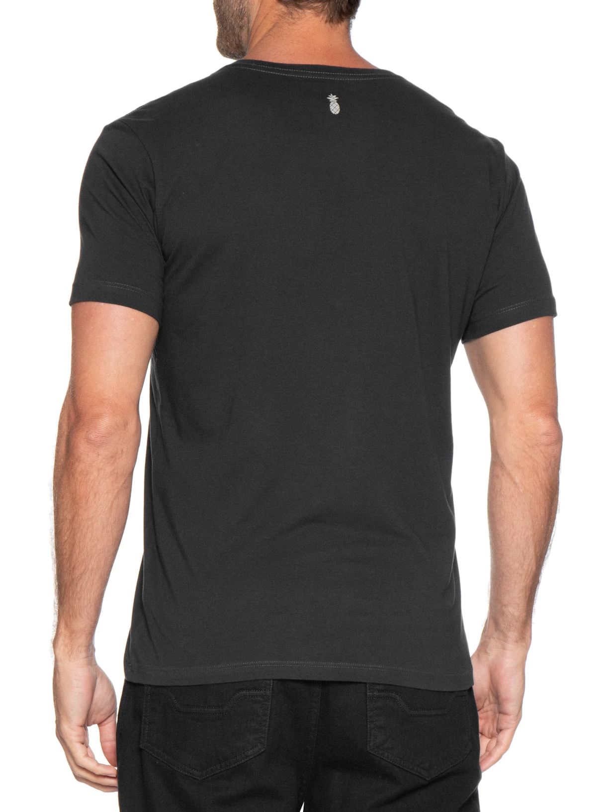Camiseta Masculina Estampada Sardines Preto Pineapple