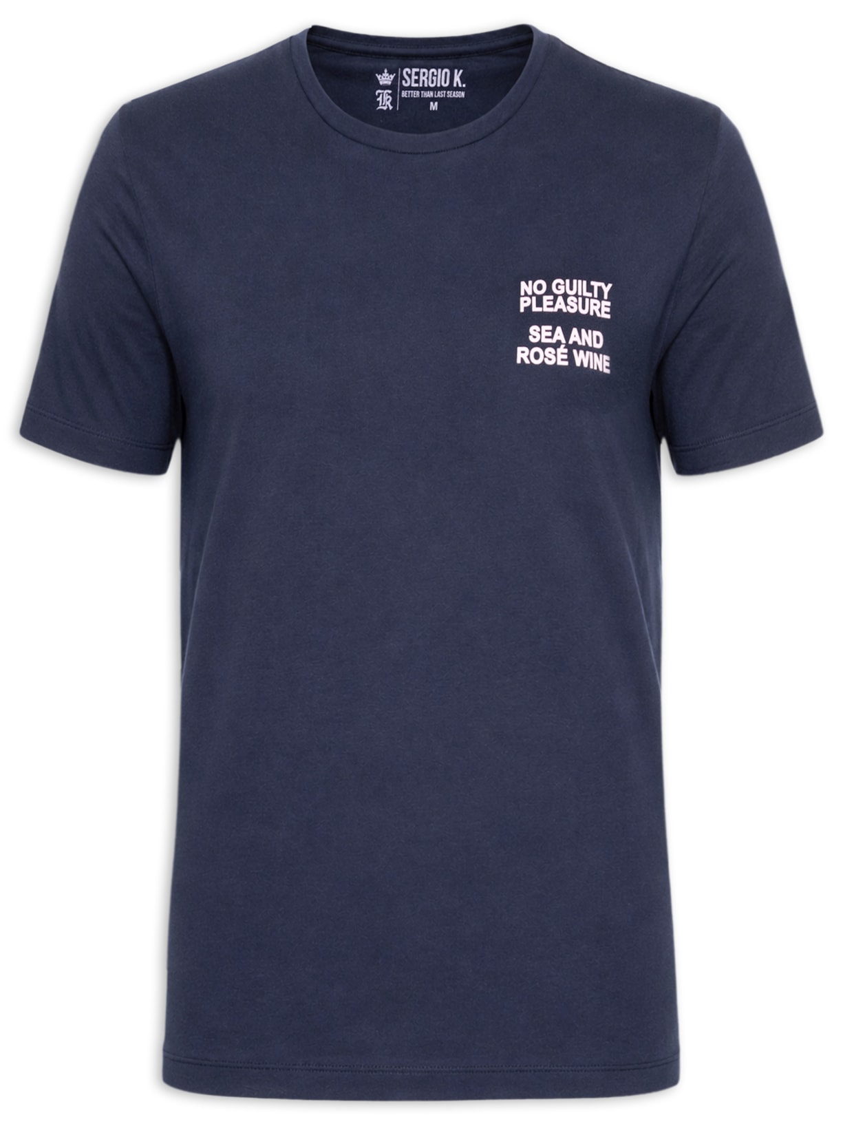 Camiseta Masculina Estampada Sea And Wine – Azul Sergio K