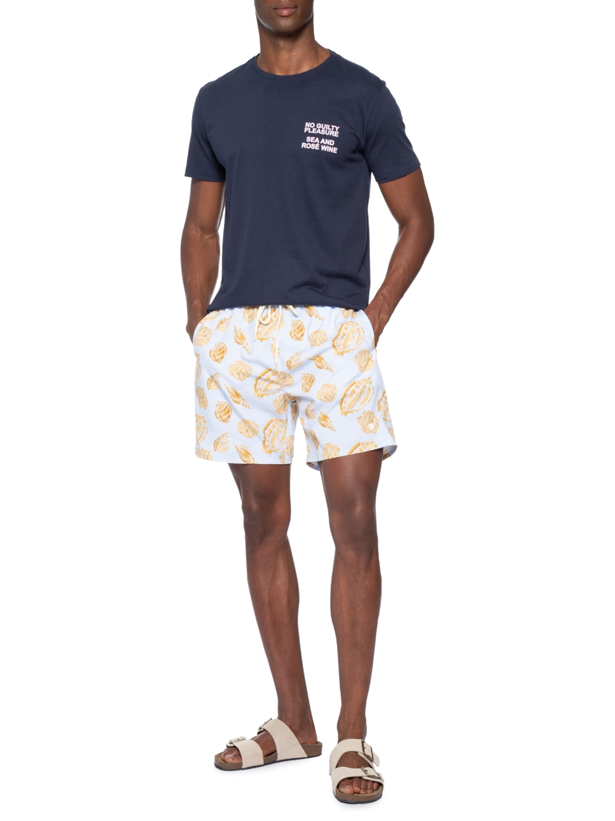 Camiseta Masculina Estampada Sea And Wine – Azul Sergio K